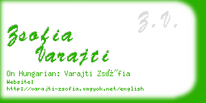 zsofia varajti business card